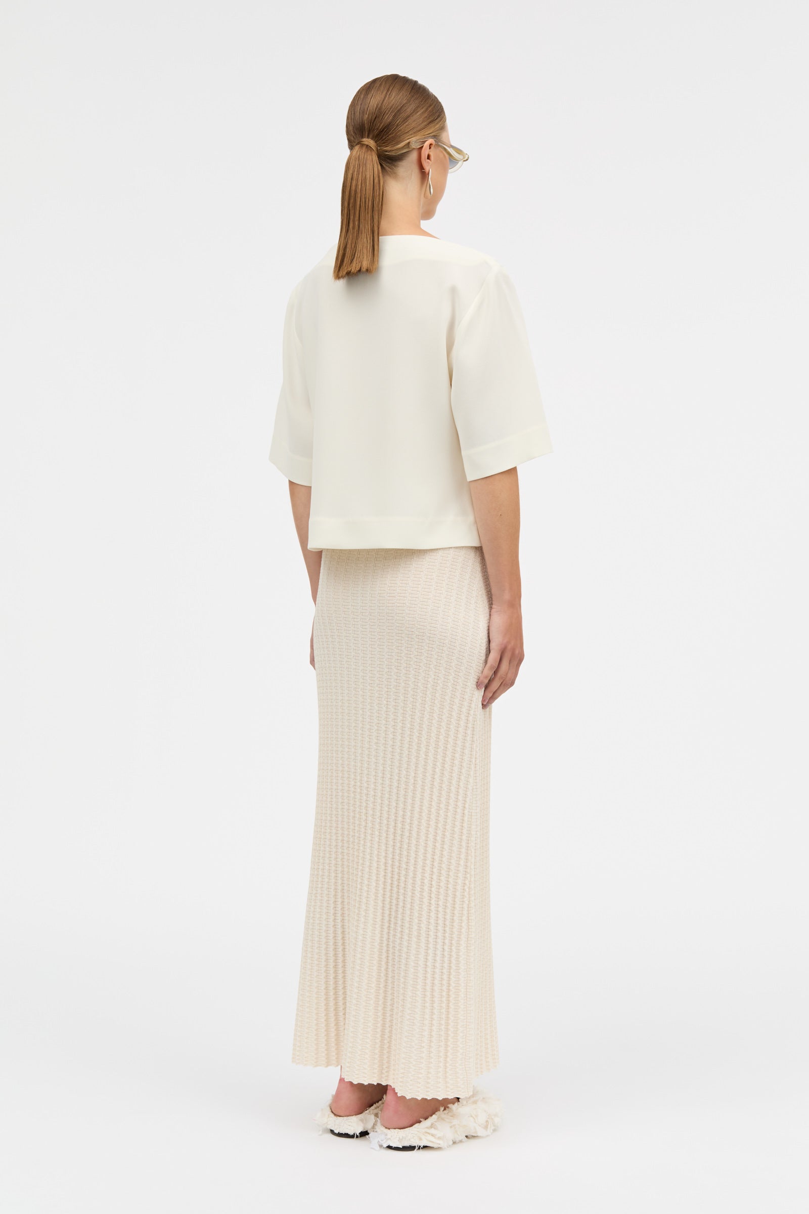 MKDT Studio BEYLA CREPE GEORGETTE Blouses IVORY