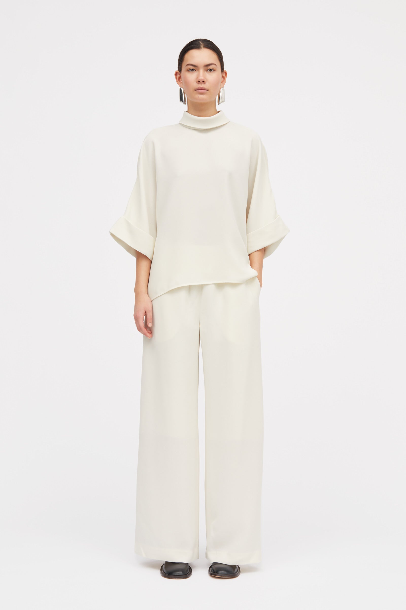 MKDT Studio Bailee Crepe Georgette Blouses IVORY