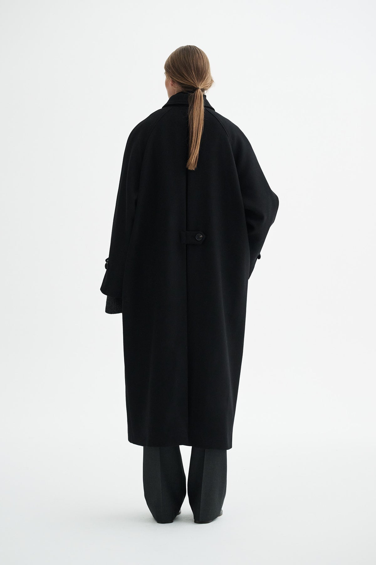 MKDT Studio CARO TWO LAYERED WOOL Coats BLACK