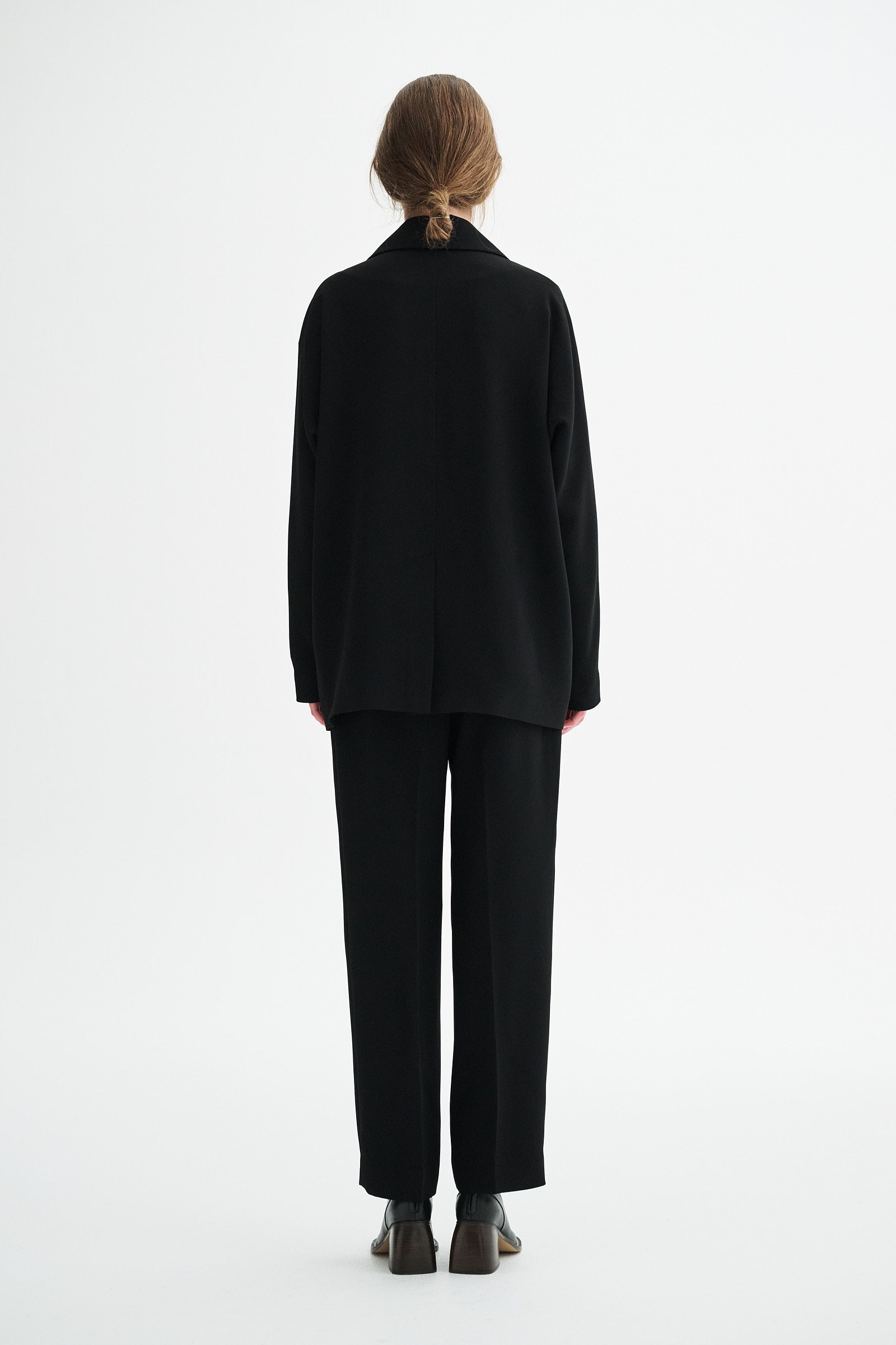MKDT Studio COVY CREPE GEORGETTE Coats BLACK