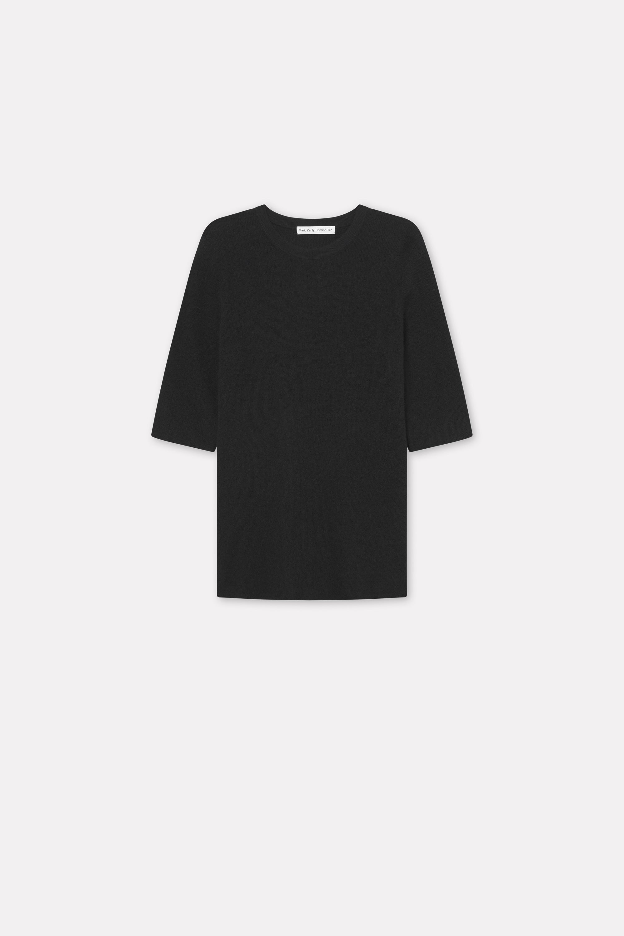 Mark Kenly Domino Tan Kami Cashmere Sweater BLACK