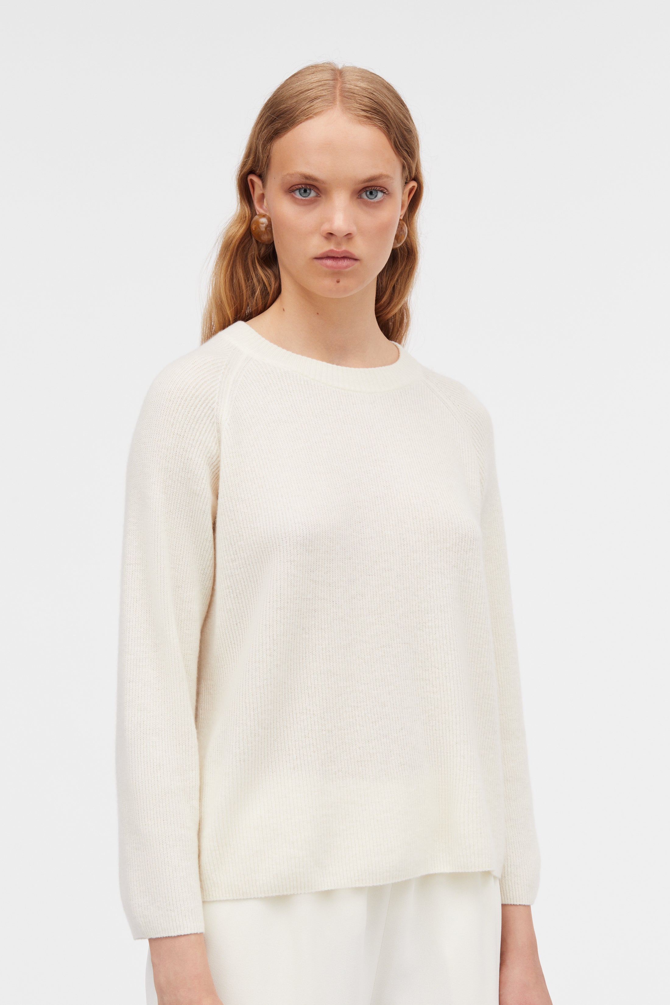 Mark Kenly Domino Tan Karin Cashmere Sweater IVORY
