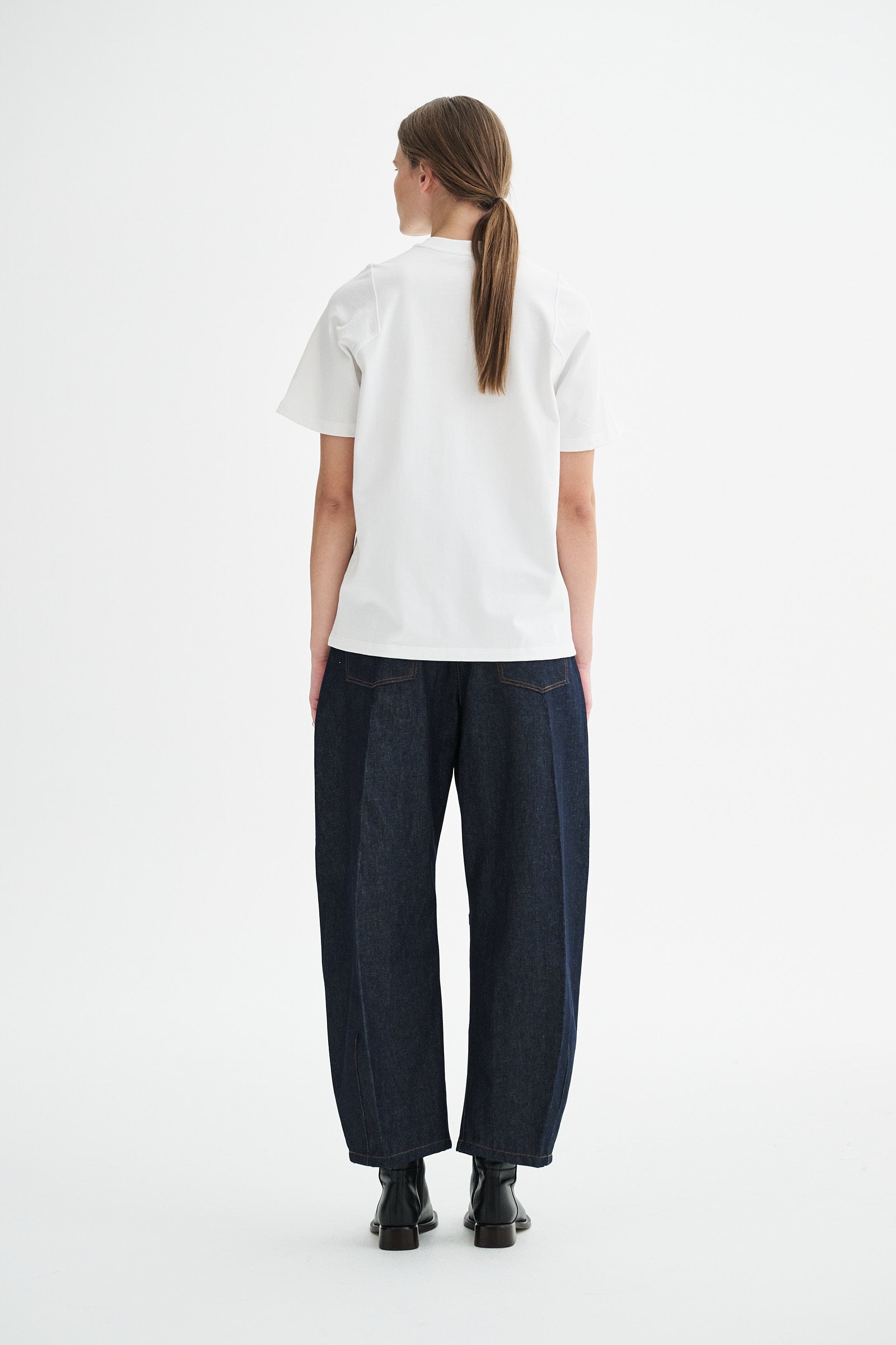 MKDT Studio LORIA HEAVY JERSEY COTTON T-Shirts WHITE