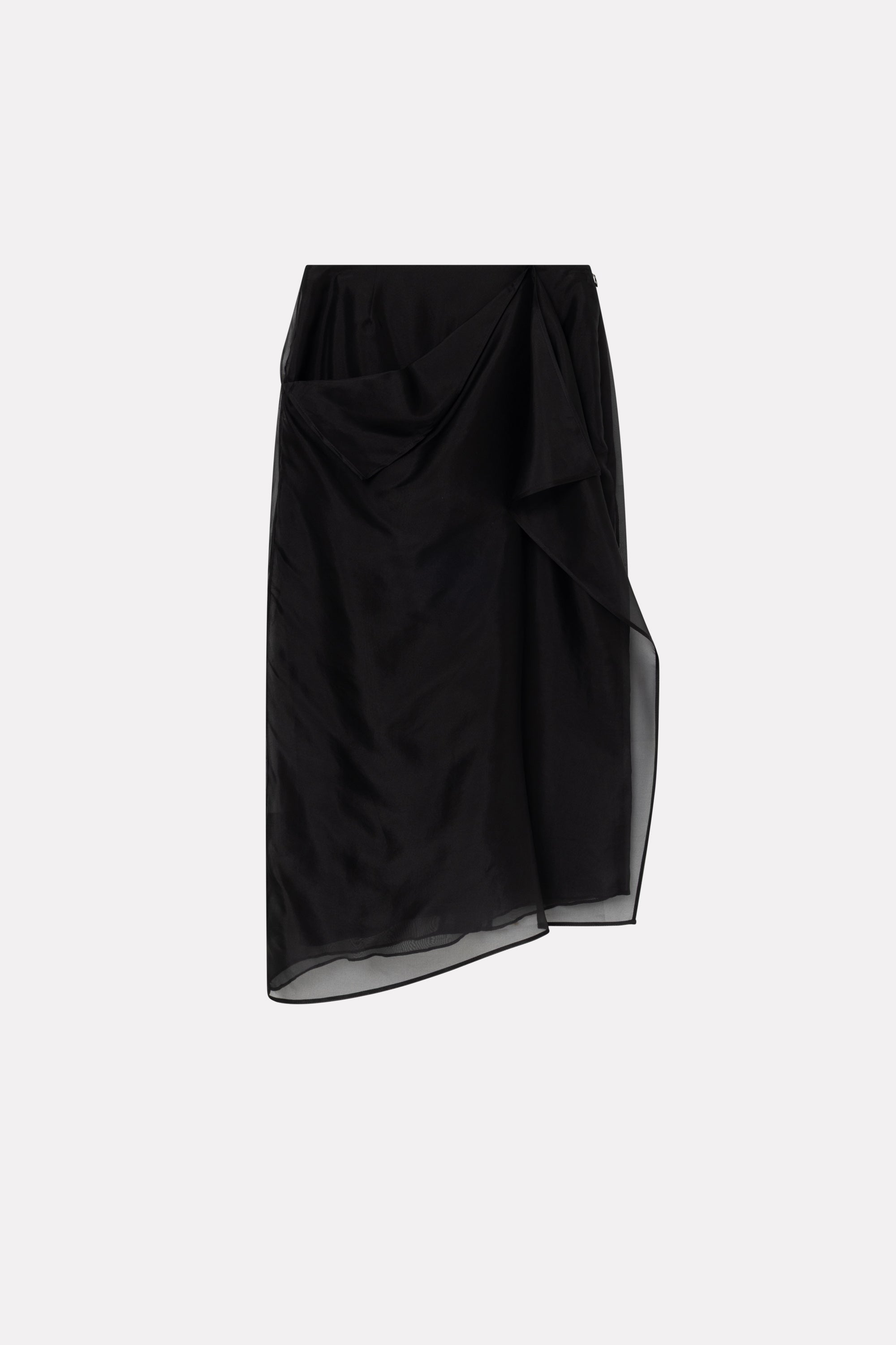MKDT Studio NIRI SILK ORGANZA Skirts BLACK QUARTZ