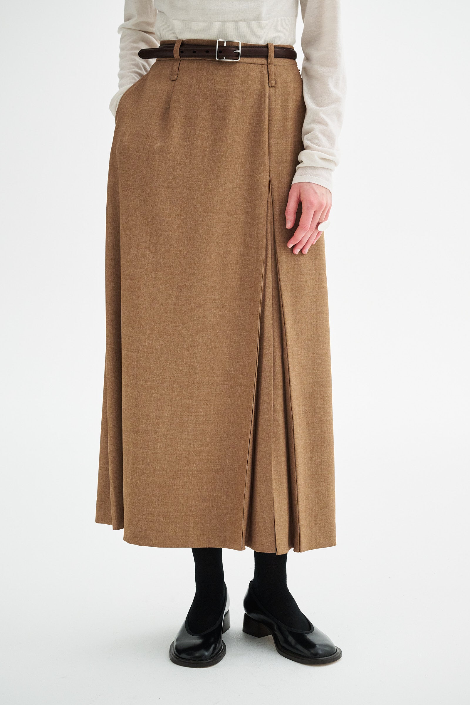 MKDT Studio NISHA TRANSEASONAL WOOL Skirts PRALINE