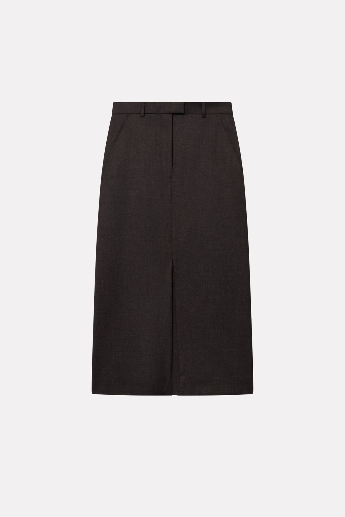 MKDT Studio NUNA LIGHT WEIGHT WOOL Skirts DEEP BROWN