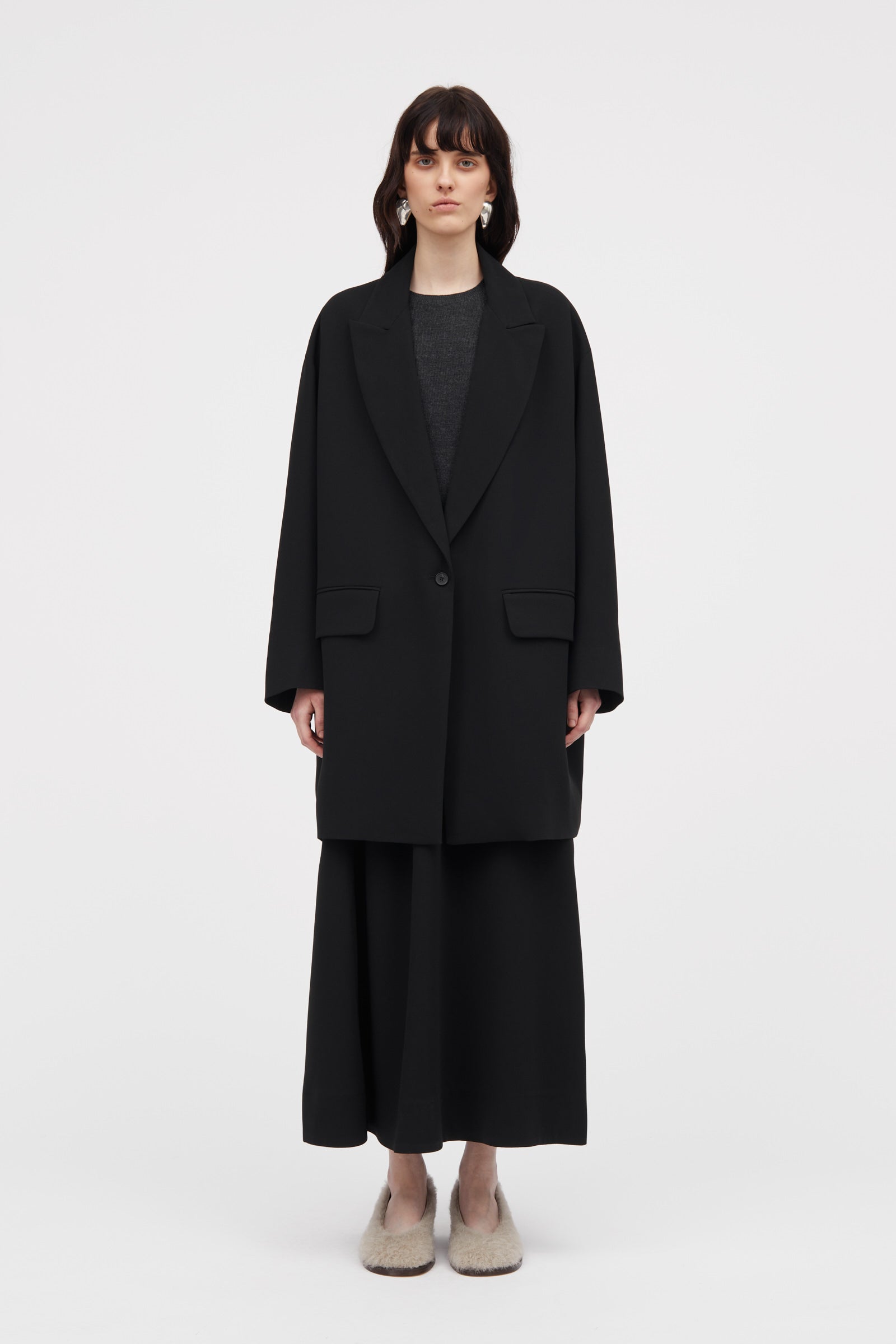 MKDT Studio Nasha Crepe Georgette Skirts BLACK