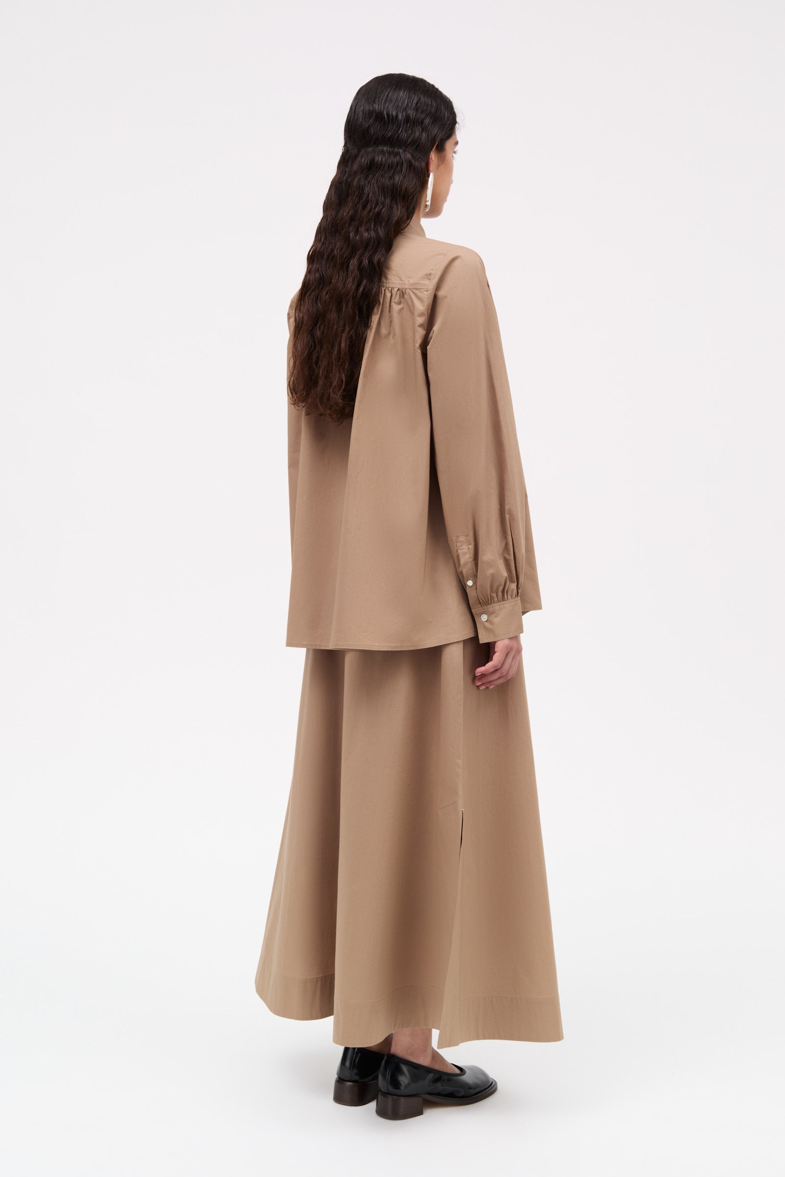 Mark Kenly Domino Tan Nasha Sheer Cotton Organic Skirts