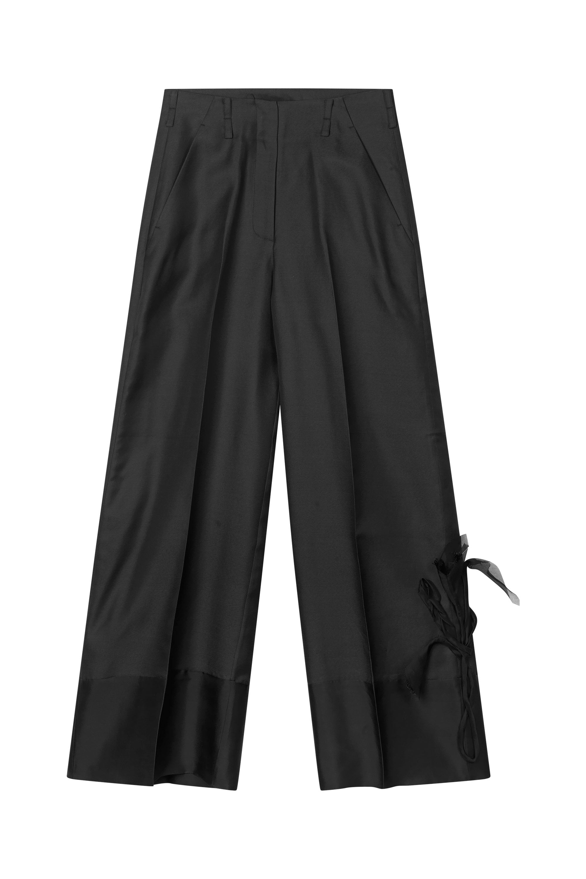 ボトムスその他 MKDT STUDIO Atelier Pasa black trousers in silk and wool MKDT Studio Atelier Pasa black trousers in silk and wool