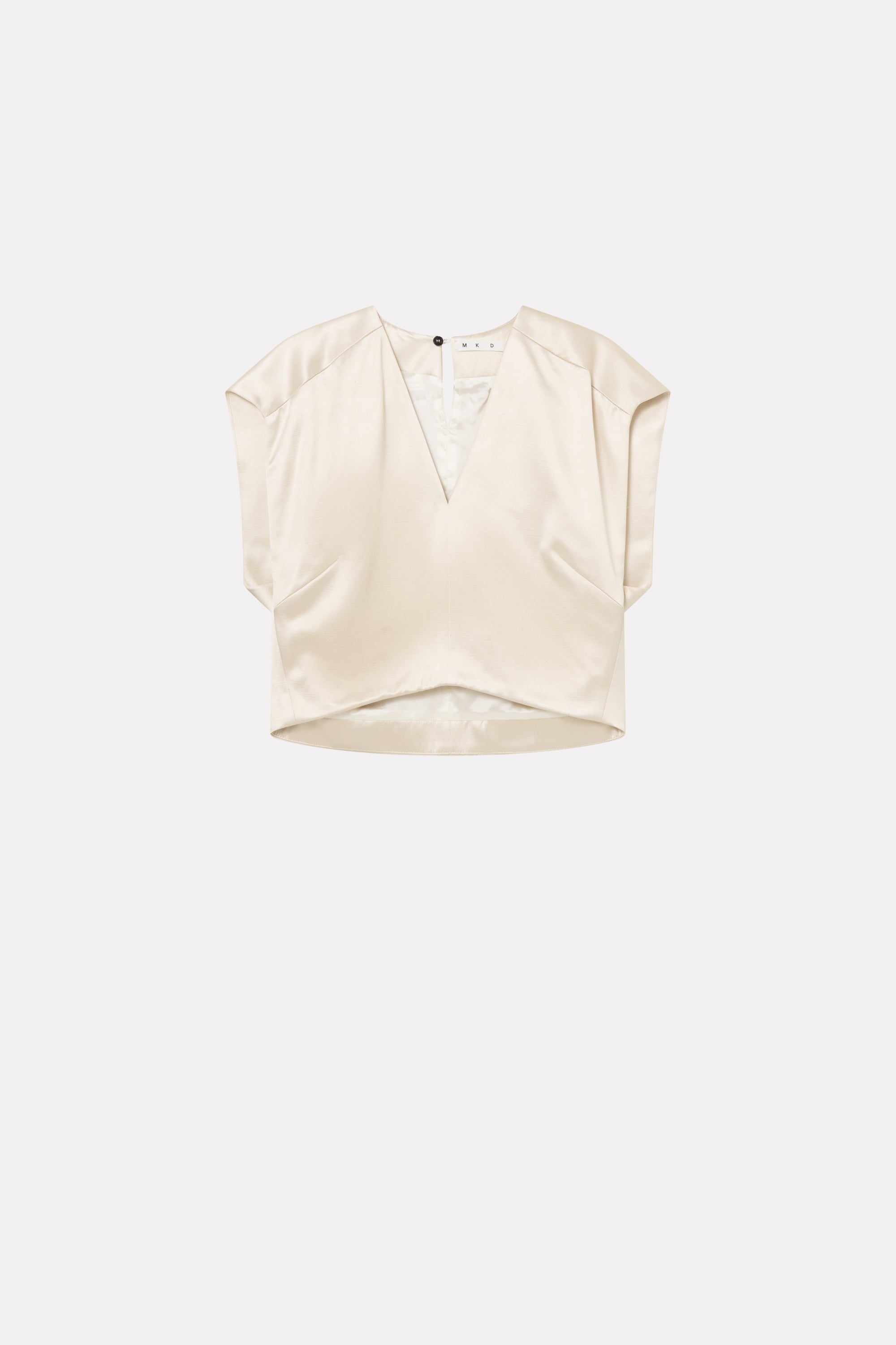 MKDT Studio TADAO-ATELIER SHINY COTTON MIX Vest METALIC CREAM