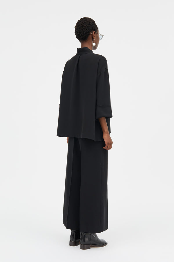 Siva Crepe Georgette - BLACK