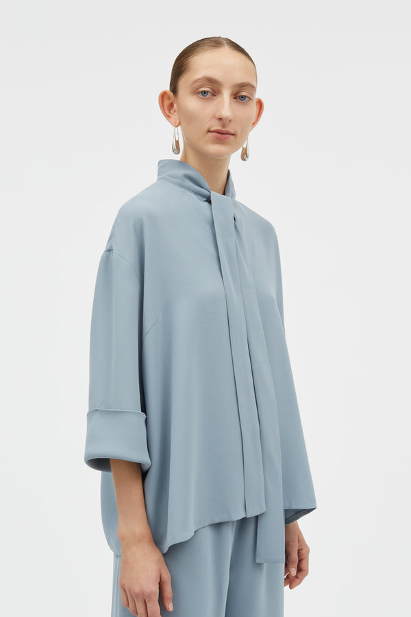 Siva Crepe Georgette - CLOUDY BLUE