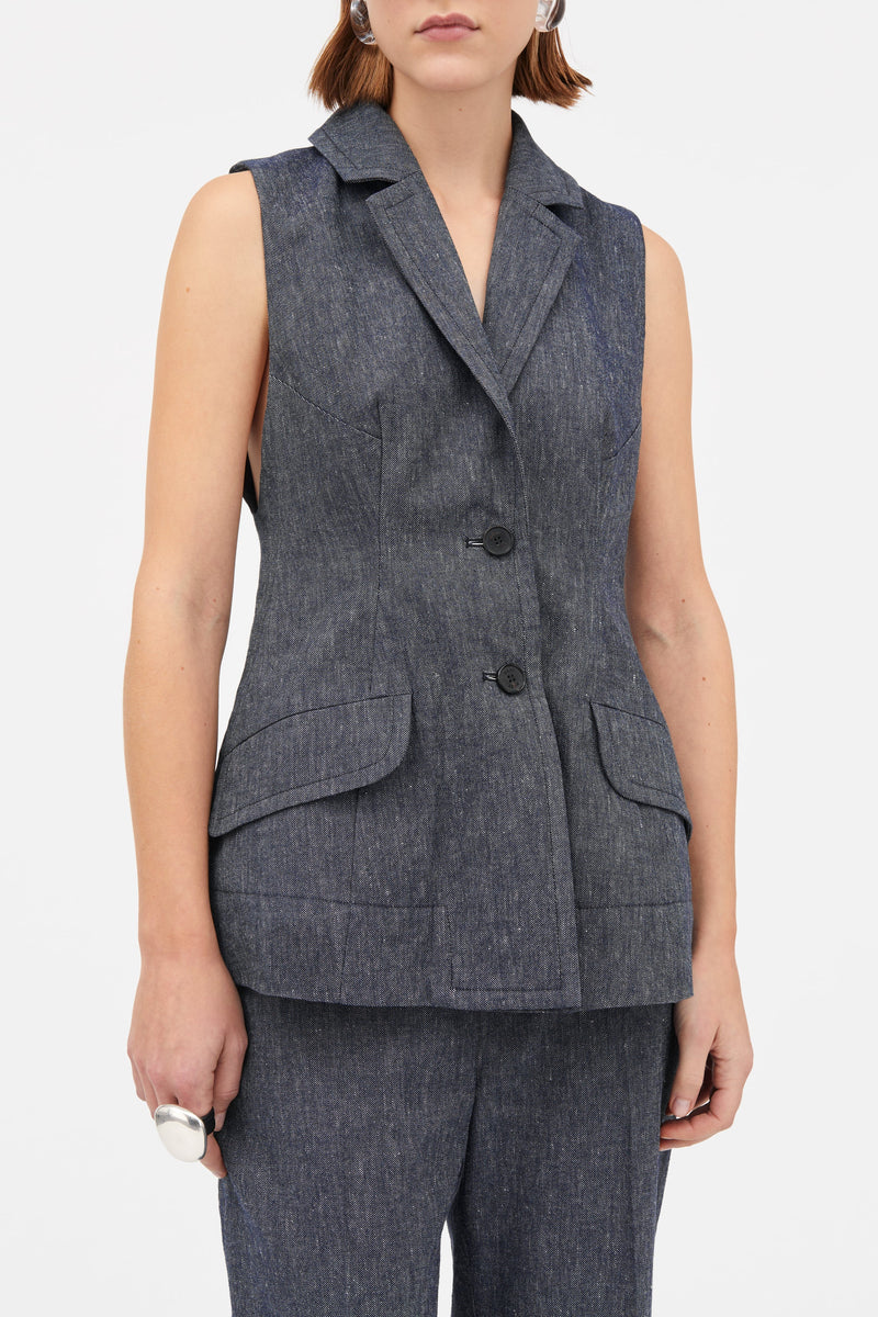 Vika Vest Navy