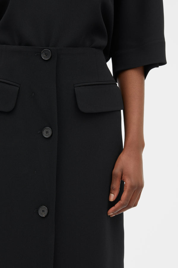 Noma Crepe Georgette - BLACK