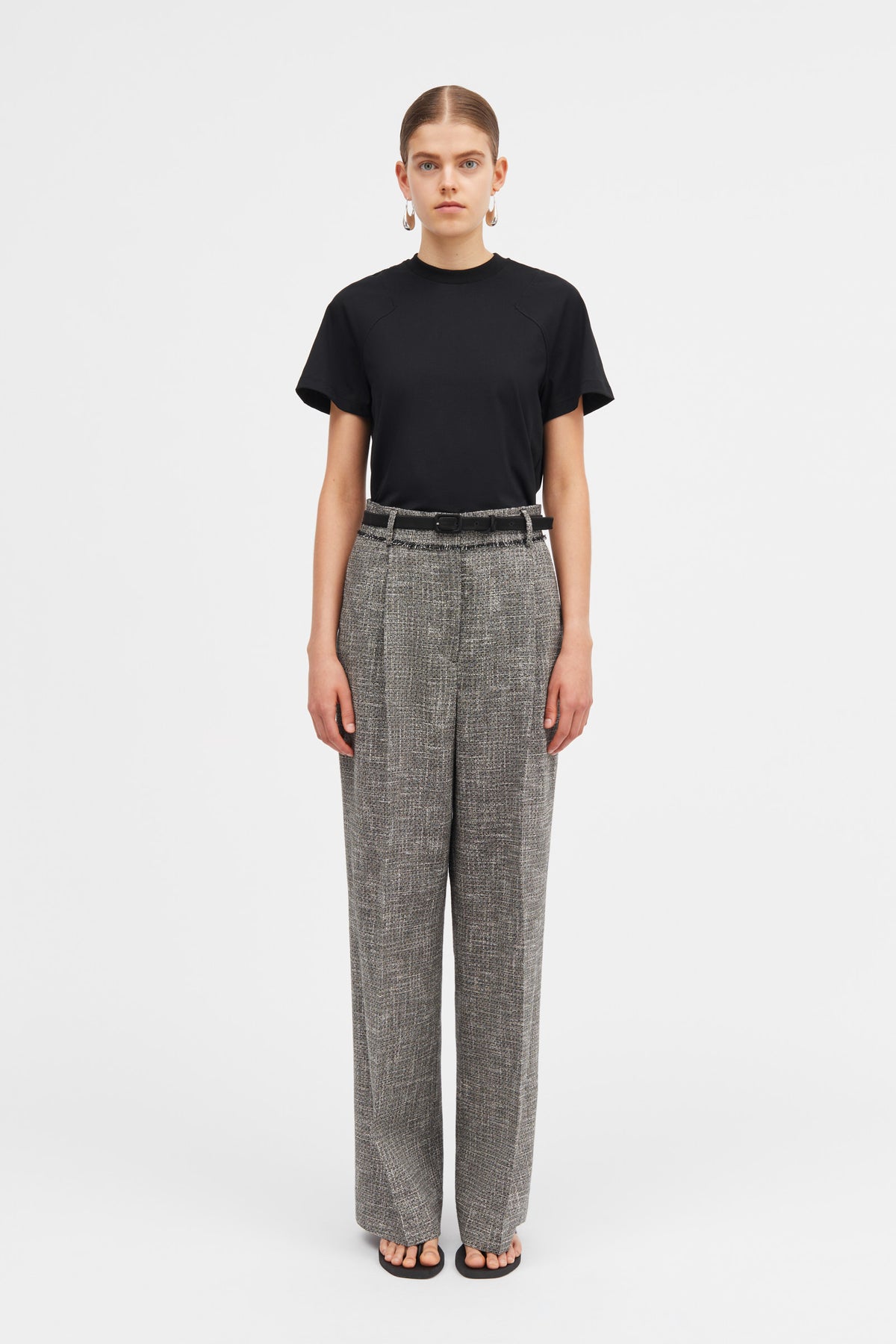 ボトムスその他 MKDT Studio Atelier Pasa black trousers in silk and wool Max Studio Stretch Woven Trousers Black at Amazon Women's