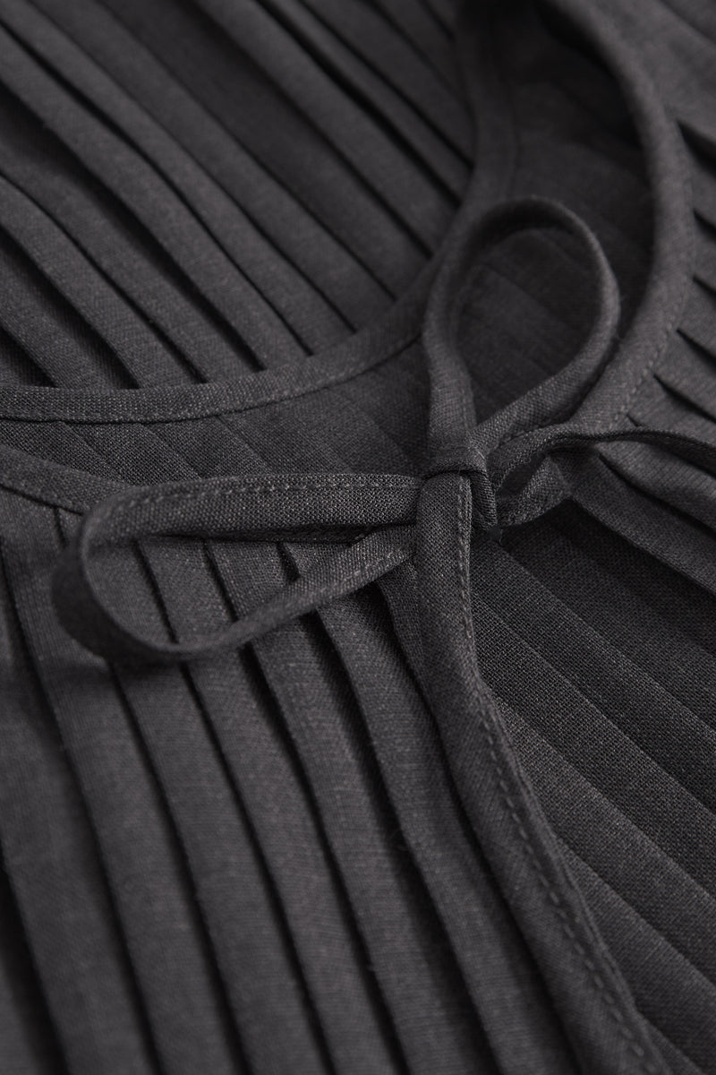 MKDT Studio Anthea-atelier Small Plissé Blouses DARK GREY MELANGE