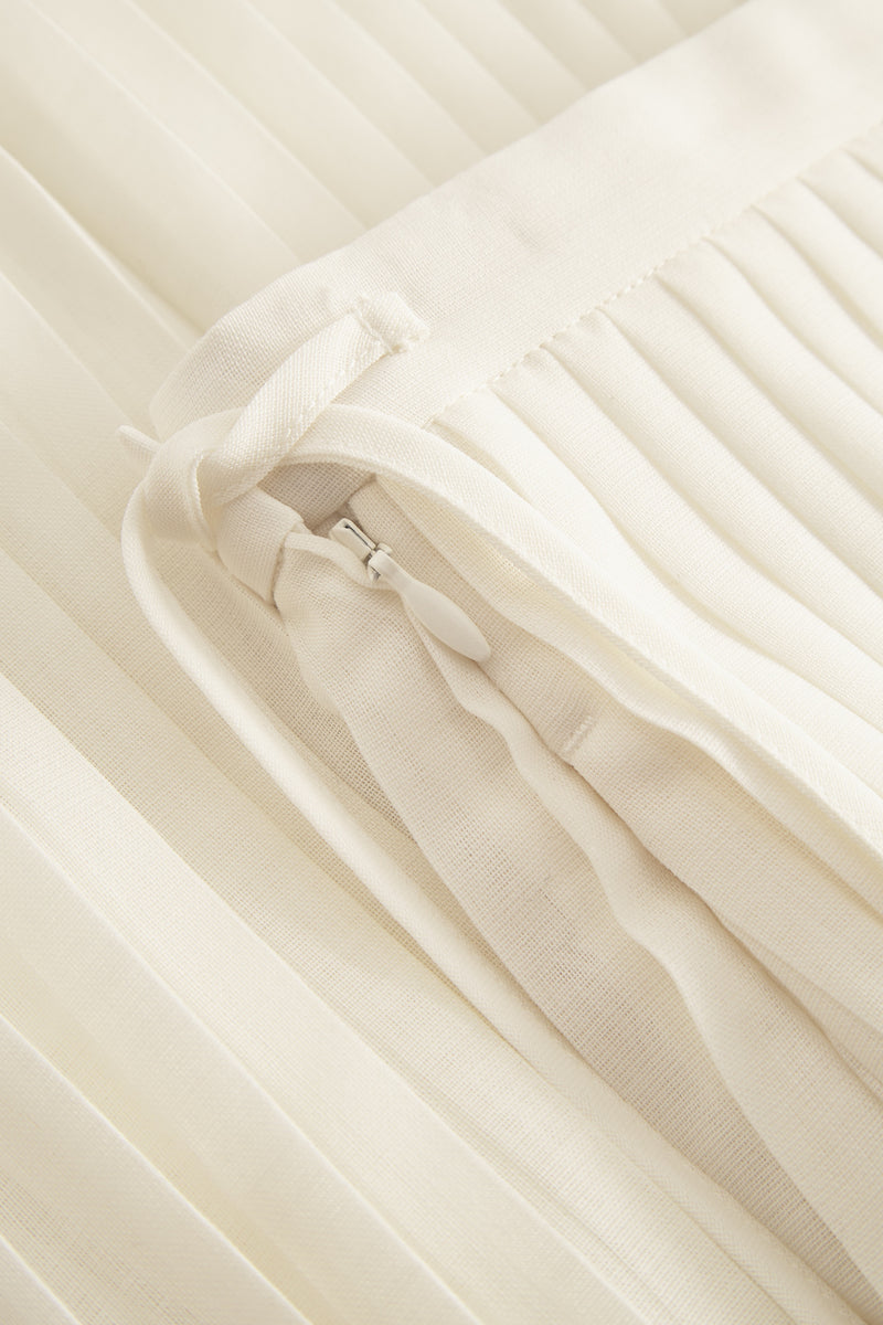 MKDT Studio Avery-atelier Small Plissé Skirts IVORY