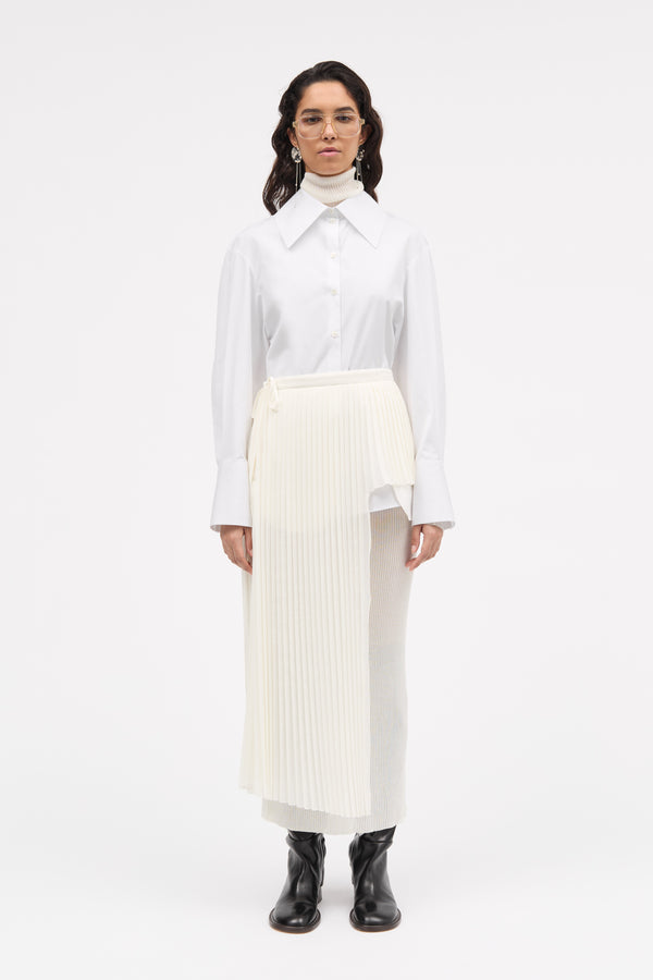 MKDT Studio Avery-atelier Small Plissé Skirts IVORY
