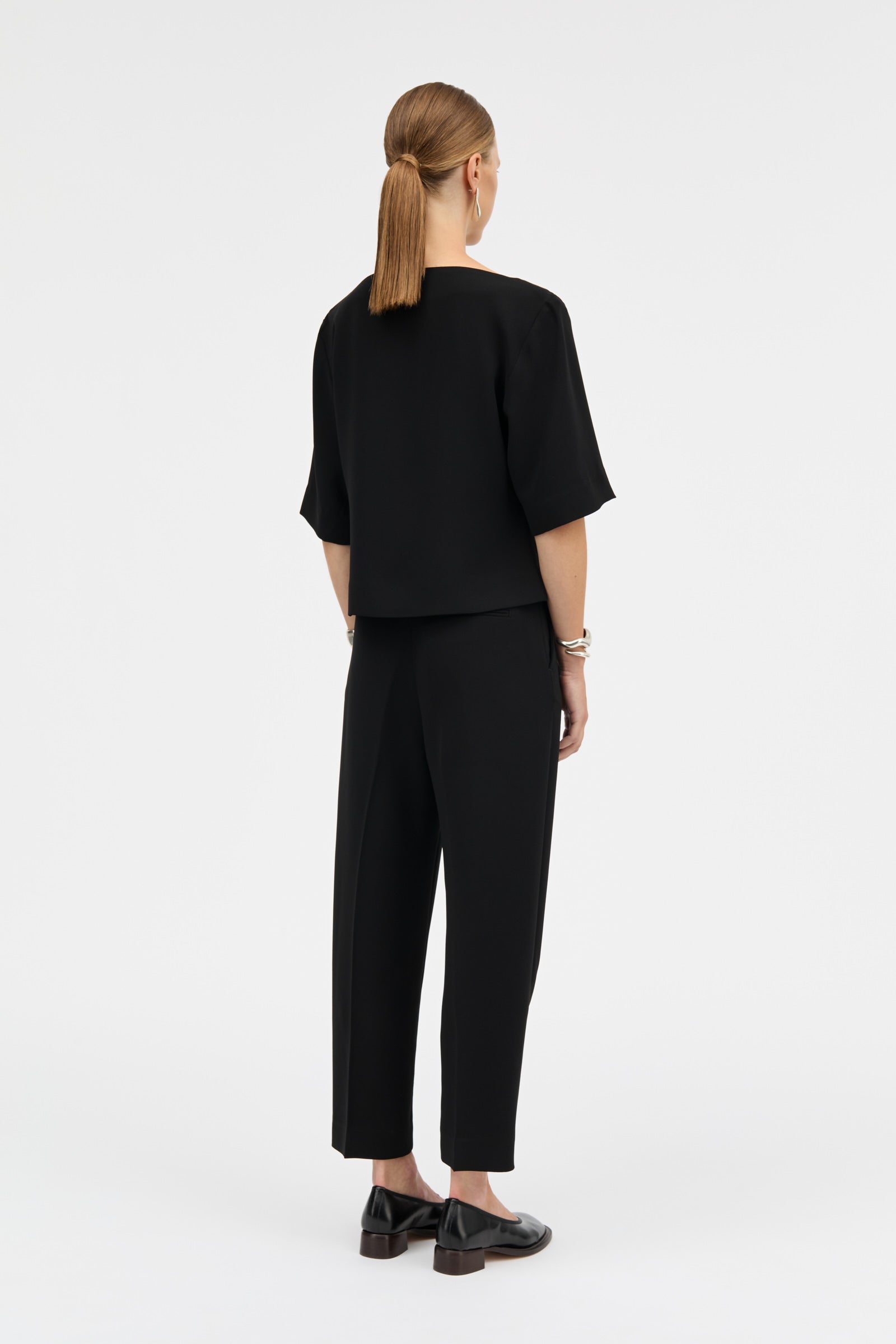 MKDT Studio BEYLA CREPE GEORGETTE Blouses BLACK