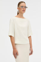 MKDT Studio BEYLA CREPE GEORGETTE Blouses IVORY