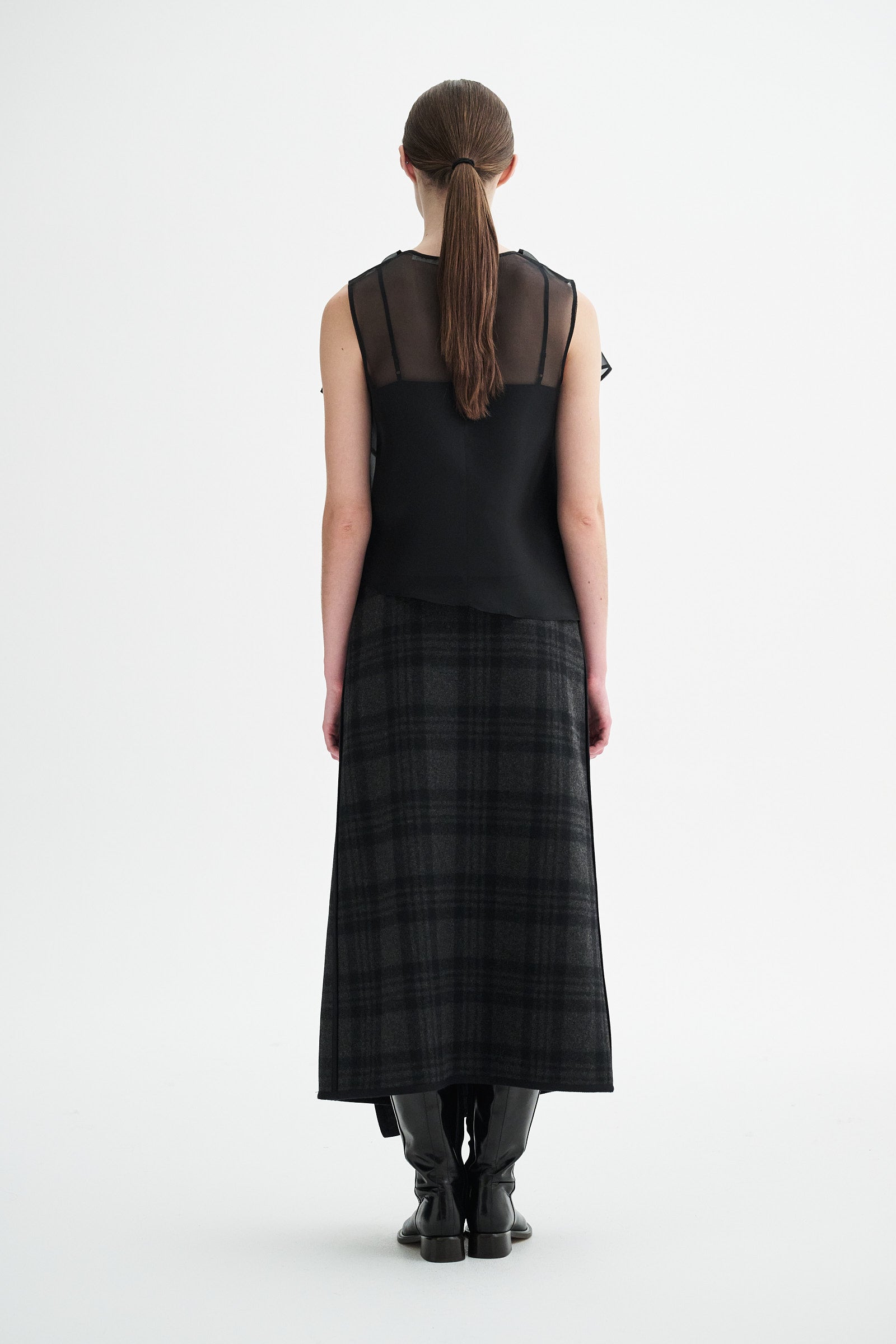 MKDT Studio BREN SILK ORGANZA Blouses BLACK QUARTZ