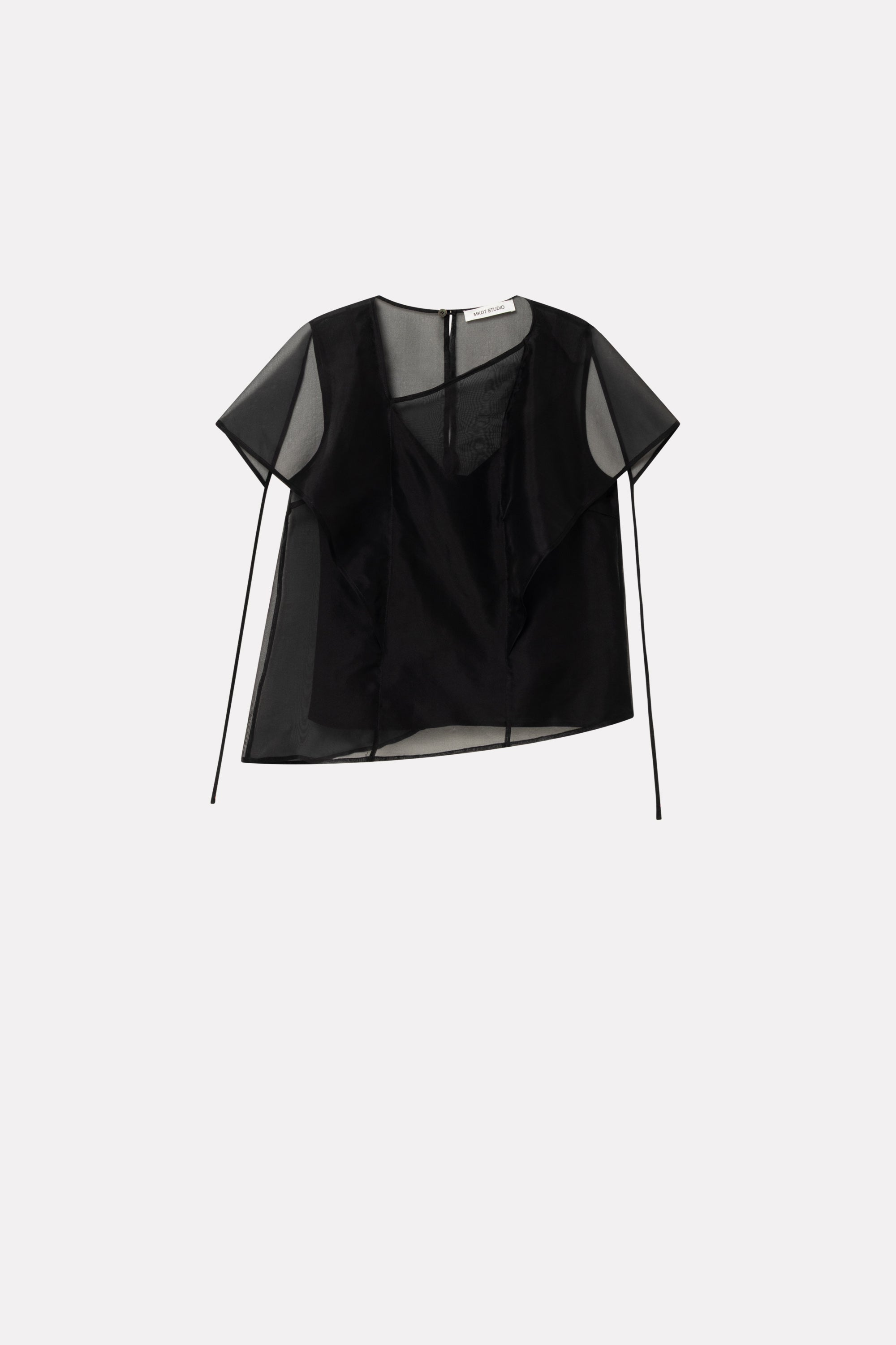 MKDT Studio BREN SILK ORGANZA Blouses BLACK QUARTZ