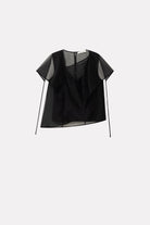 MKDT Studio BREN SILK ORGANZA Blouses BLACK QUARTZ