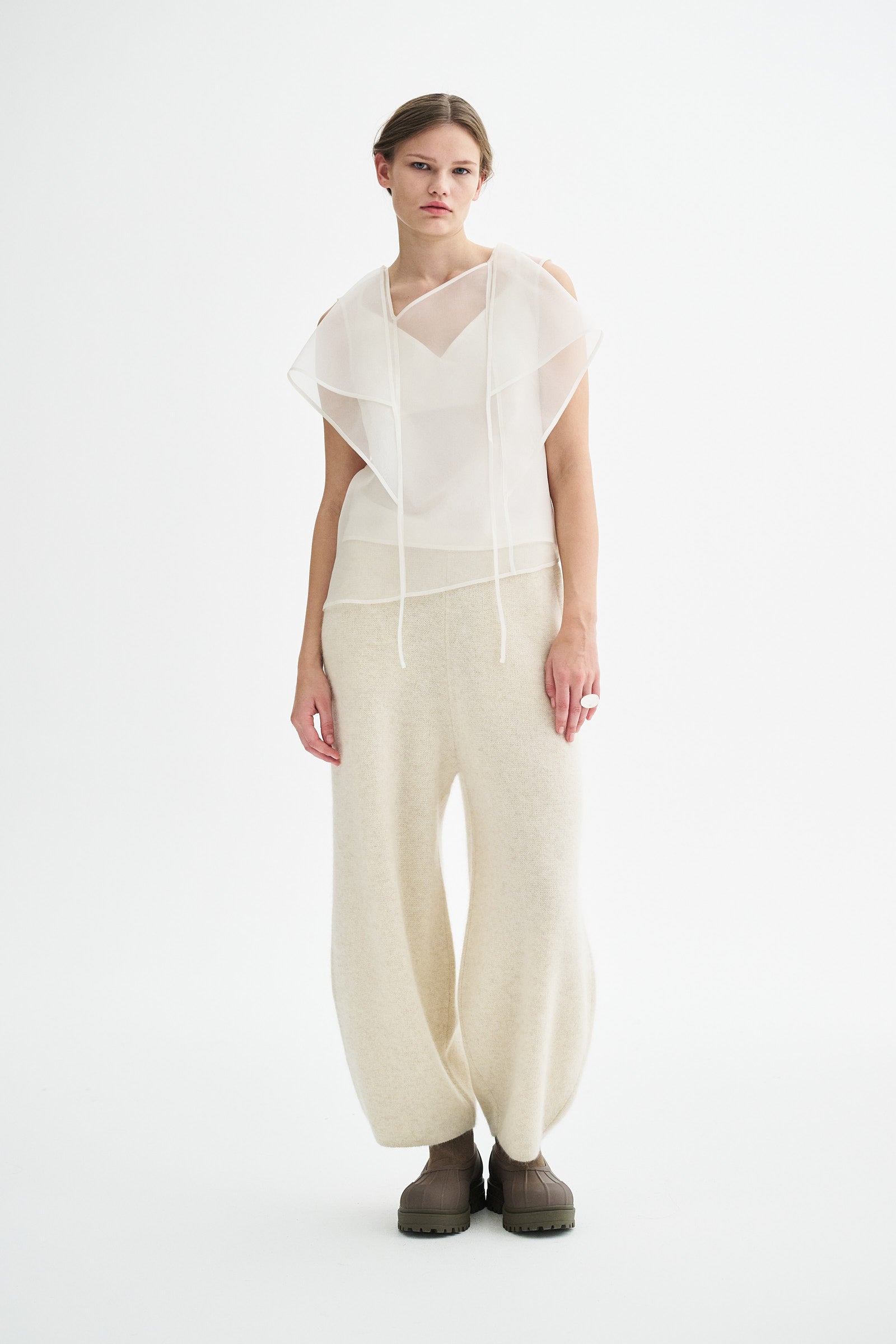 MKDT Studio BREN SILK ORGANZA Blouses IVORY QUARTZ