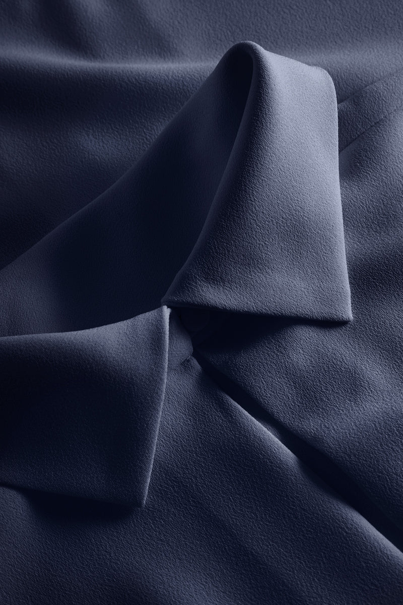 MKDT Studio Bailee Crepe Georgette Blouses NAVY