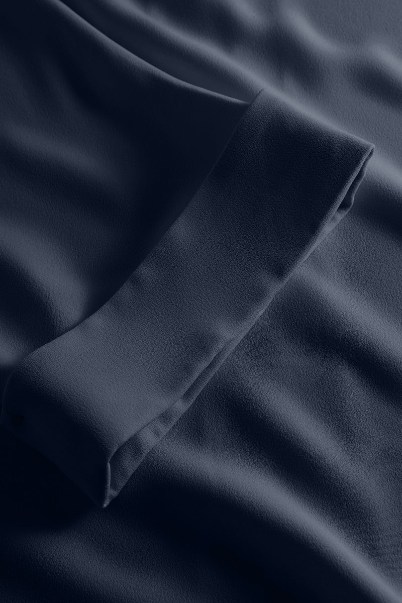 MKDT Studio Bailee Crepe Georgette Blouses NAVY