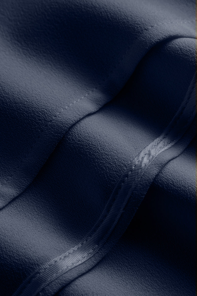 MKDT Studio Bailee Crepe Georgette Blouses NAVY