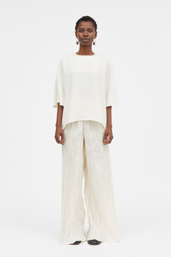 Mark Kenly Domino Tan Bayla Crepe Georgette Blouses IVORY