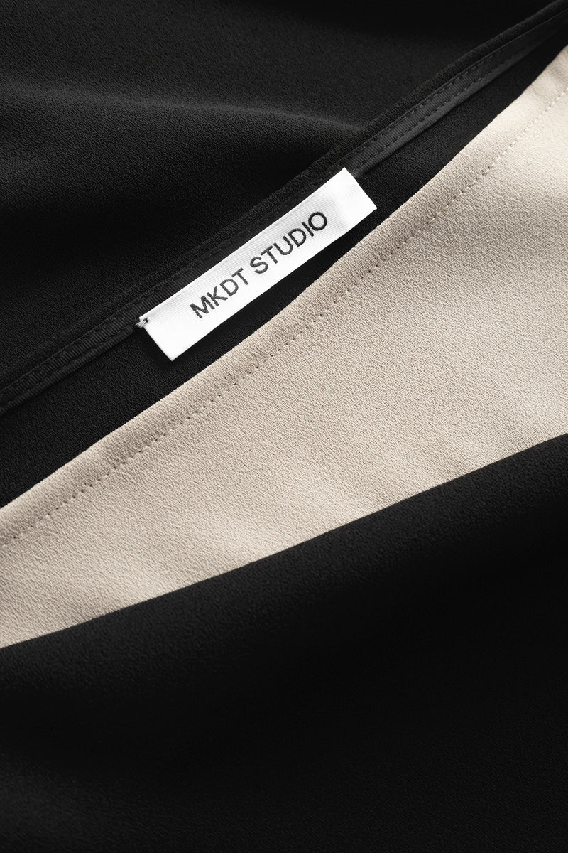 MKDT Studio Belinda Crepe Georgette Blouses BLACK / SAND