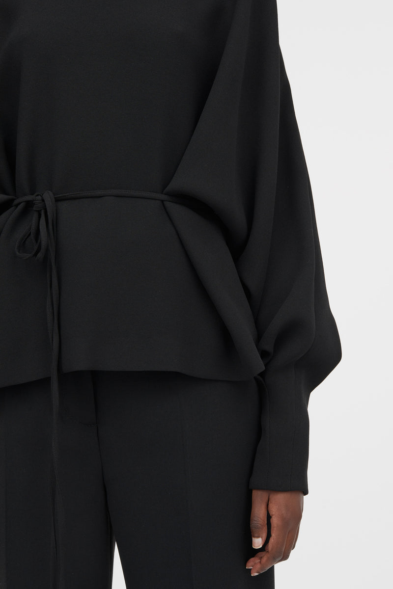 Mark Kenly Domino Tan Belita Crepe Georgette Blouses BLACK