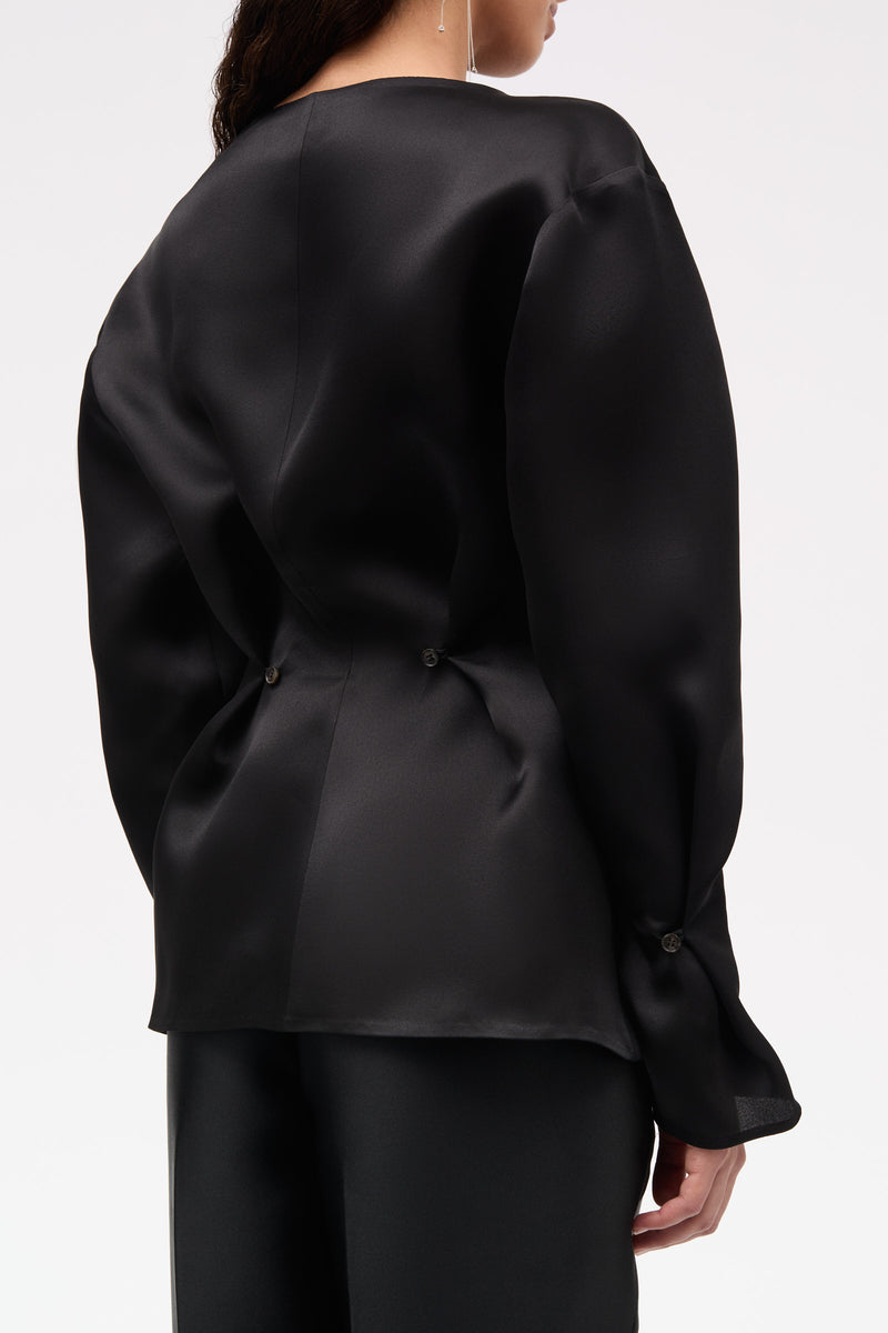 MKDT Studio Bemma-atelier Silk Blouses BLACK