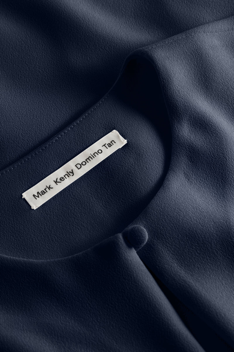 MKDT Studio Betty Crepe Georgette Blouses NAVY