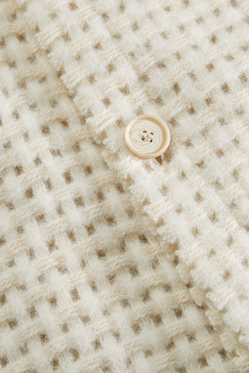 MKDT Studio Bri Atelier Wool Check Blouses SNOW