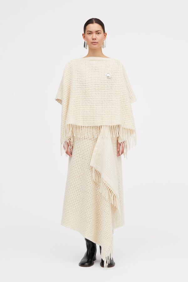 MKDT Studio Bri Atelier Wool Check Blouses SNOW