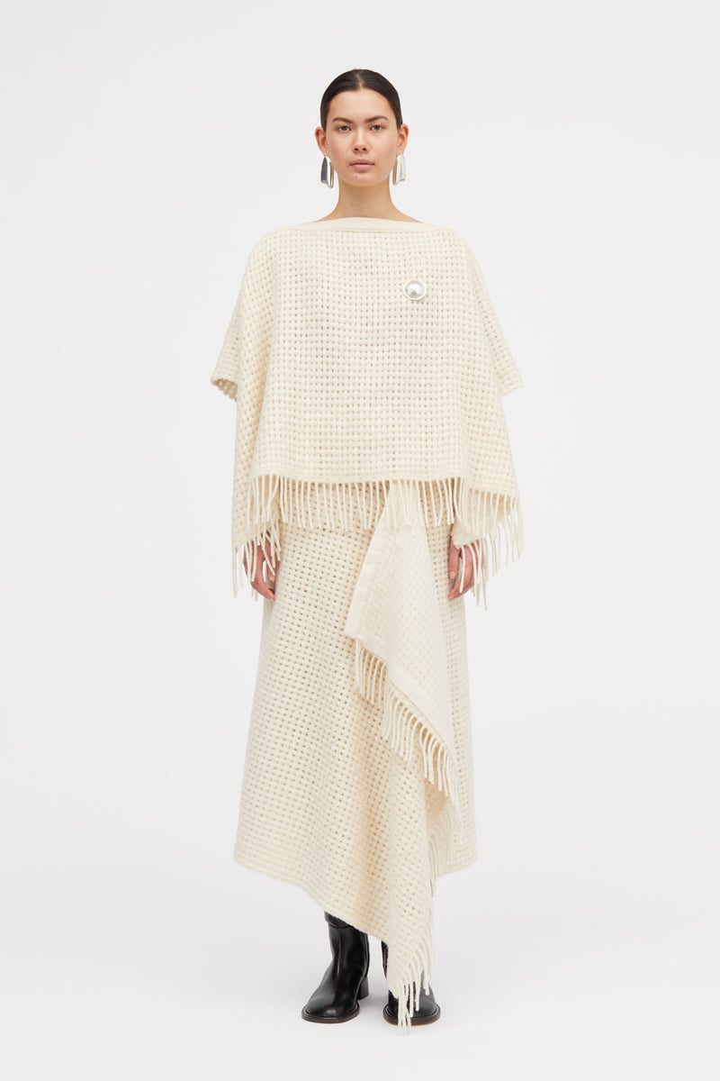 MKDT Studio Bri Atelier Wool Check Blouses SNOW