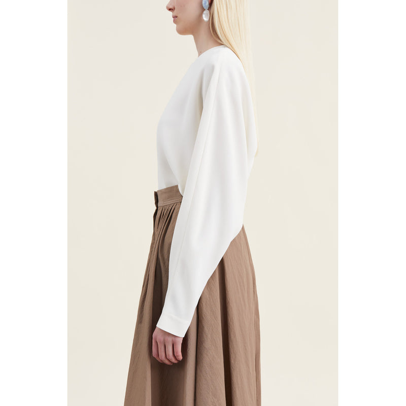 Mark Kenly Domino Tan Brina Crepe Georgette Blouses