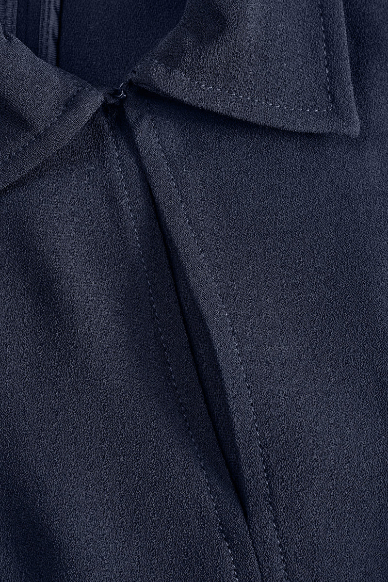 MKDT Studio Brisa Crepe Georgette Blouses NAVY