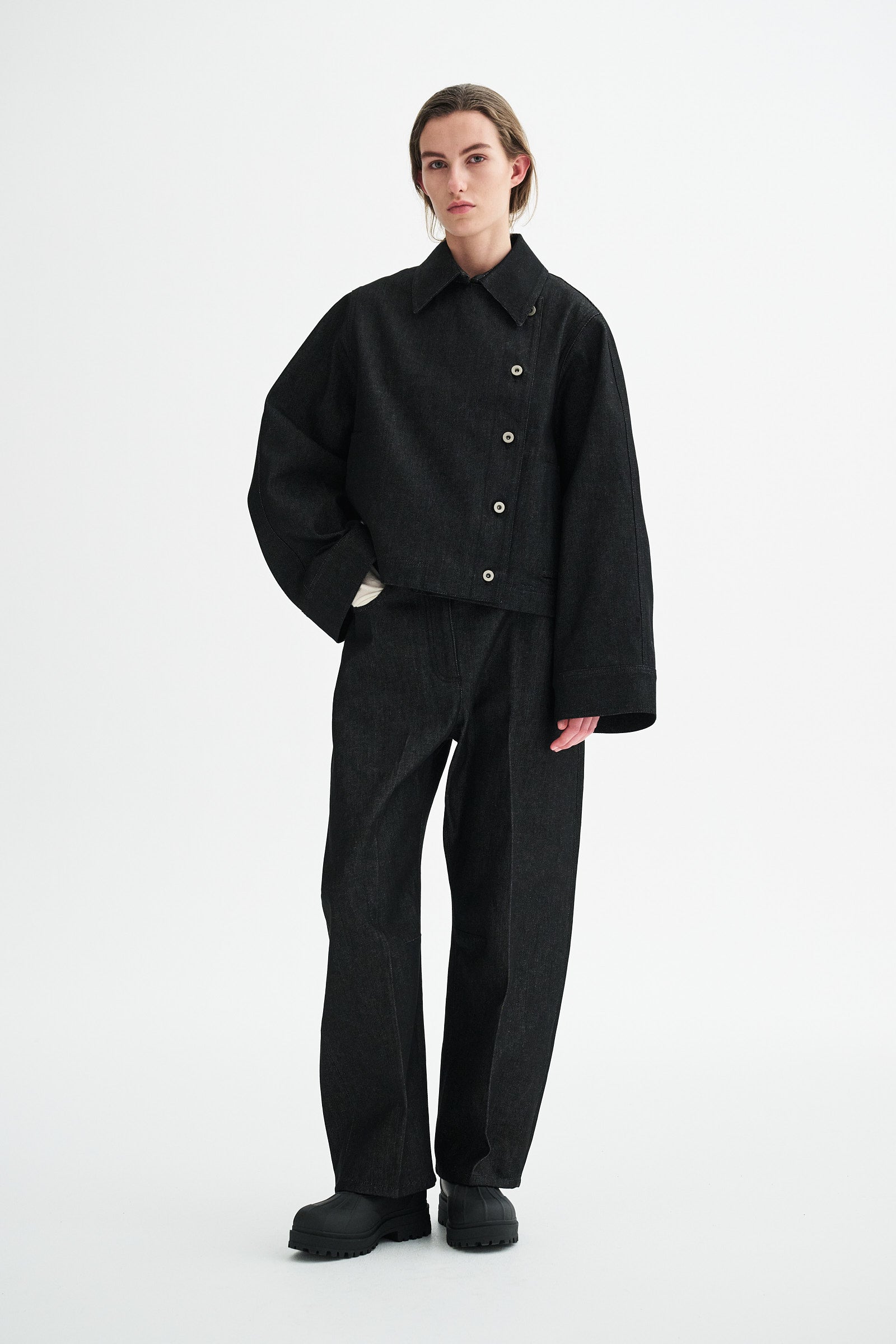 MKDT Studio CALYPSO BLACK DENIM Coats BLACK DENIM