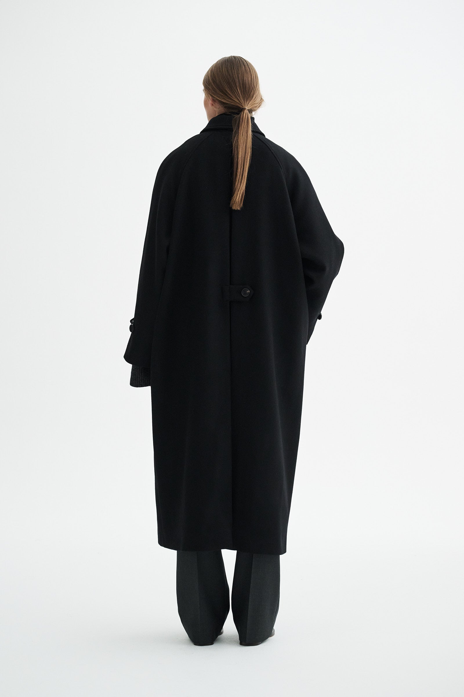 MKDT Studio CARO TWO LAYERED WOOL Coats BLACK