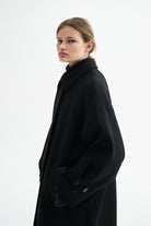 MKDT Studio CARO TWO LAYERED WOOL Coats BLACK
