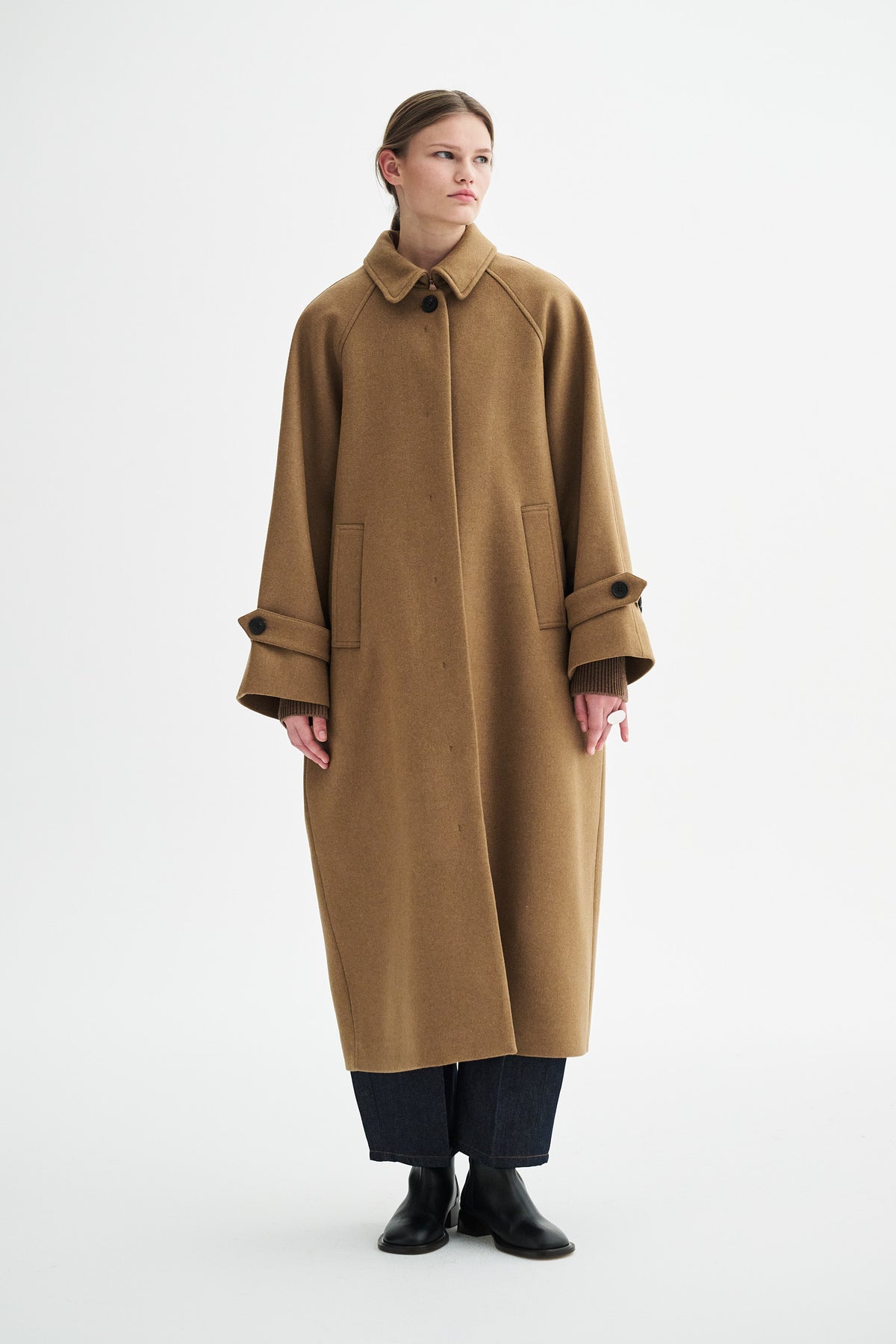 MKDT Studio CARO TWO LAYERED WOOL Coats PRALINE