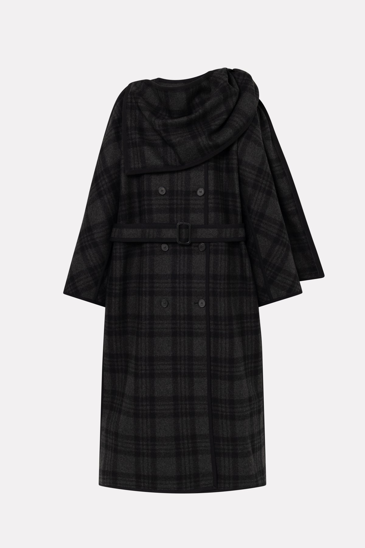 MKDT Studio CASPIA CHECK COAT Coats BLACK