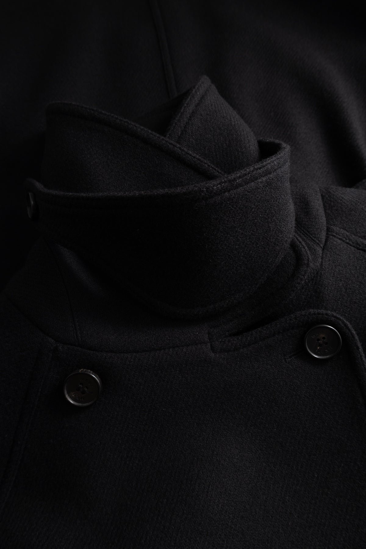 MKDT Studio CICELY TWO LAYERED WOOL Coats BLACK