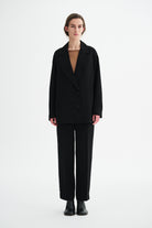 MKDT Studio COVY CREPE GEORGETTE Coats BLACK