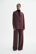 MKDT Studio COVY CREPE GEORGETTE Coats BURGUNDY