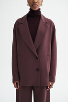MKDT Studio COVY CREPE GEORGETTE Coats BURGUNDY